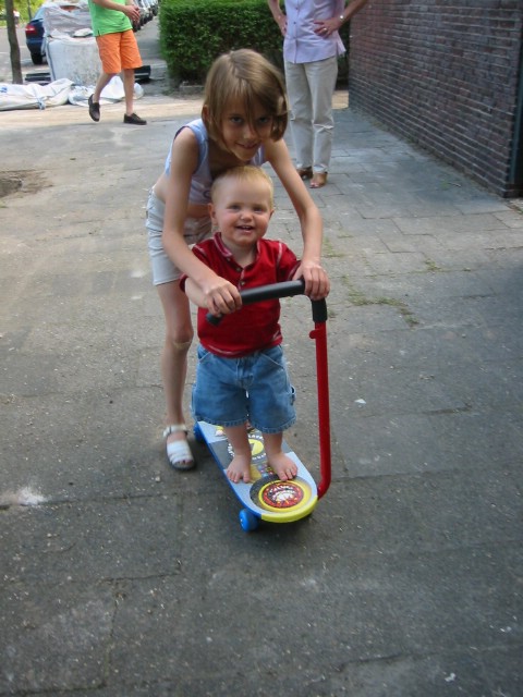 Op het skateboard