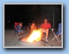 Kampvuur op de camping